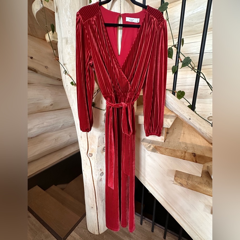 Perfect for Christmas or New Years! Beautiful Velvet Anthropology Jumpsuit